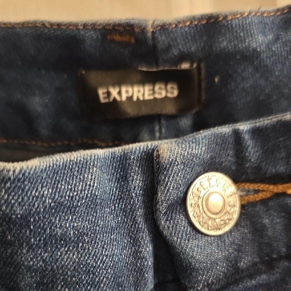 Express Ladies Skinny High Rise Hyper Stretch Jeans Large Reg (Fits 12/14/16) - Picture 2 of 7